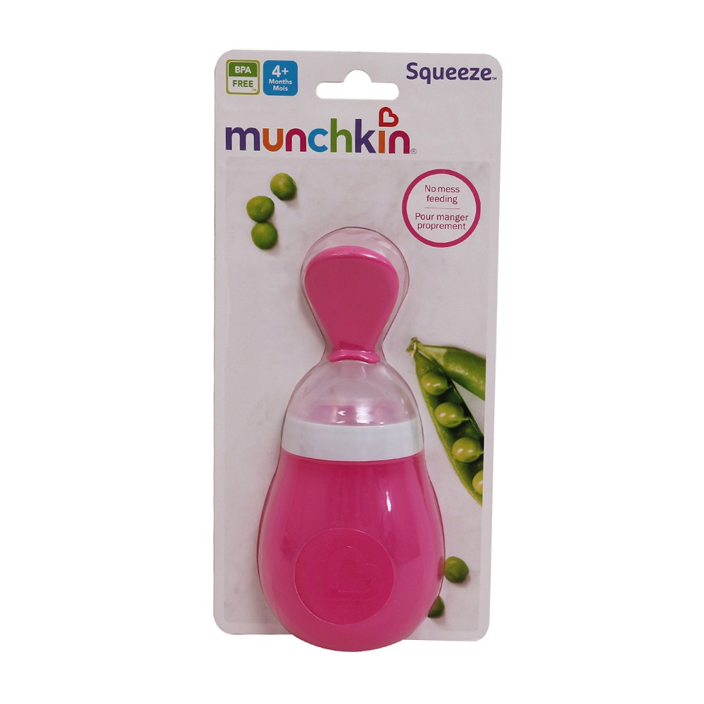 Bình thìa ăn dặm silicone siêu mềm Munchkin