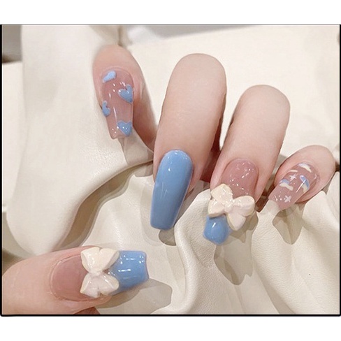 Bộ 24 Móng Tay Giả Dài Kèm Keo Mẫu Mới