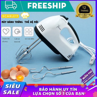 [BẢO HÀNH 12 THÁNG] Máy Đánh Trứng Cầm Tay Scarlett 7 Tốc Độ Hoạt Động Êm Ái, Ổn Định