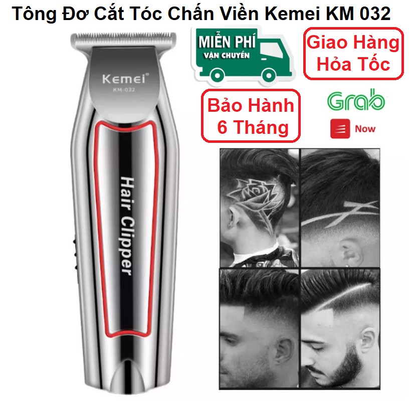 Tông Đơ Cắt Tóc Chân Viền Cao Cấp Kemei KM 032 - Chuyên Nghiệp Cho Salon Tóc - Barbie Shop - Có Chế Độ Turbo Cực Khỏe