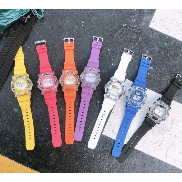 ĐỒNG HỒ THỂ THAO NAM NỮ SHHORS MOON TIDE VIỀN TRONG SUỐT D333 HÀN QUỐC