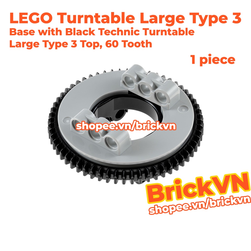 LEGO Technic Bộ Bàn Xoay 60 Răng Thế Hệ 3 Loại Lớn ID (18939 / 18938)