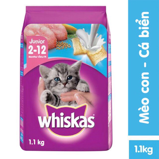 Thức ăn cho mèo con Whiskas - 1,1 kg