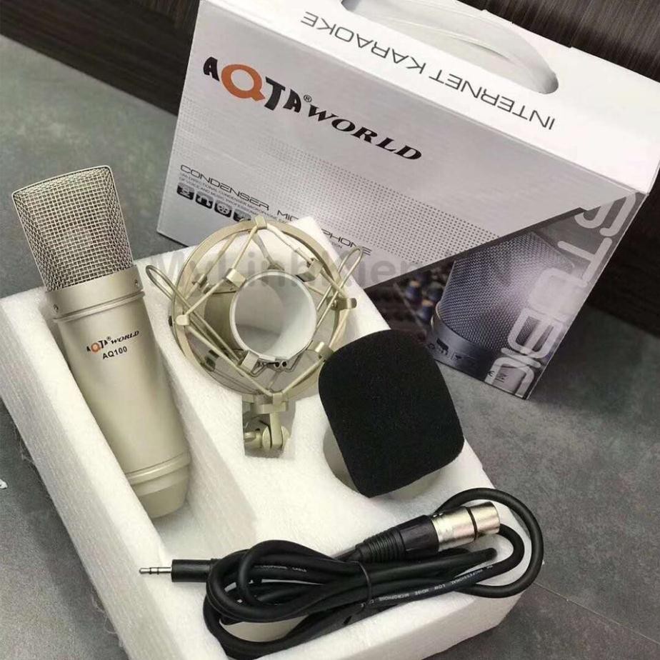 Mic thu âm karaoke live stream AQ100 chính hãng siêu hay