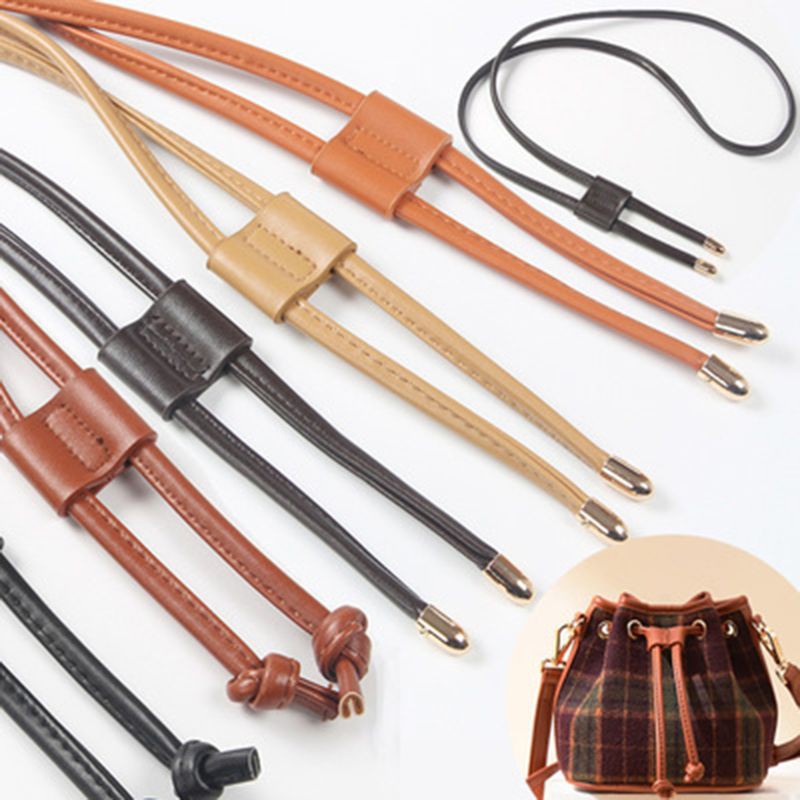 HO Women Girls Detachable PU Leather Bag Strap Belt Bucket Bags Drawstring Bunches Backpack Beam Pocket Accessories