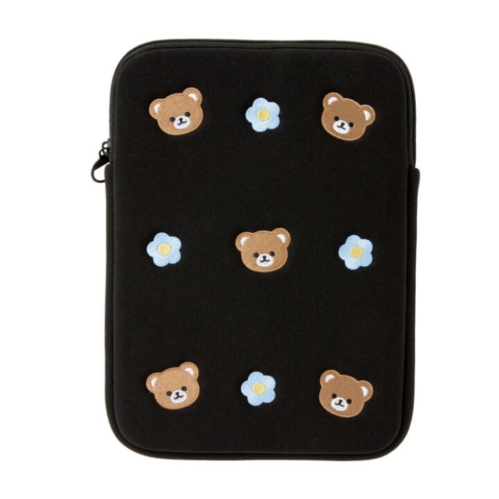 Túi Đựng Máy Tính Bảng 11Inch ARTBOX Hàn Quốc Màu Đen Họa Tiết Hoa Và Chú Gấu Teddy Dễ Thương