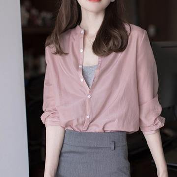 Áo Sơ Mi Dáng Rộng Phong Cách Hàn Quốc Thời Trang Xuân Hè Cho Nữ