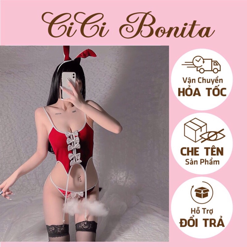 Set Cosplay Bé Thỏ Ngọt Ngào Kèm Phụ Kiện Vải Nhung Siêu Xinh CP53- Ship Hỏa Tốc HCM