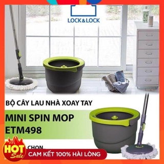 Bộ chổi lock& lock. cây lau nhà xoay tay mini spin mop lock and lock etm498 -