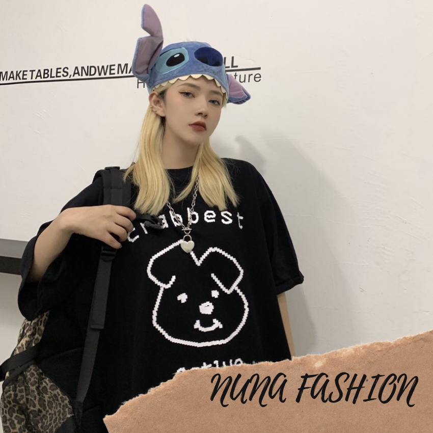 Áo thun nam nữ áo phông nam nữ đẹp unisex form rộng tay ngắn in hình gấu cổ tròn NUNA FASHION  AT04 áo cặp, áo đôi đẹp