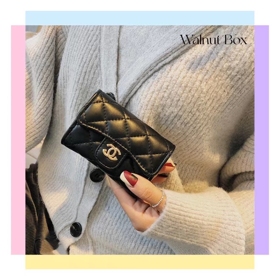 Ví Đựng Thẻ Dáng Ngắn Siêu Mỏng Phong Cách Cổ Điển Thời Trang 2022 Cho Nữ