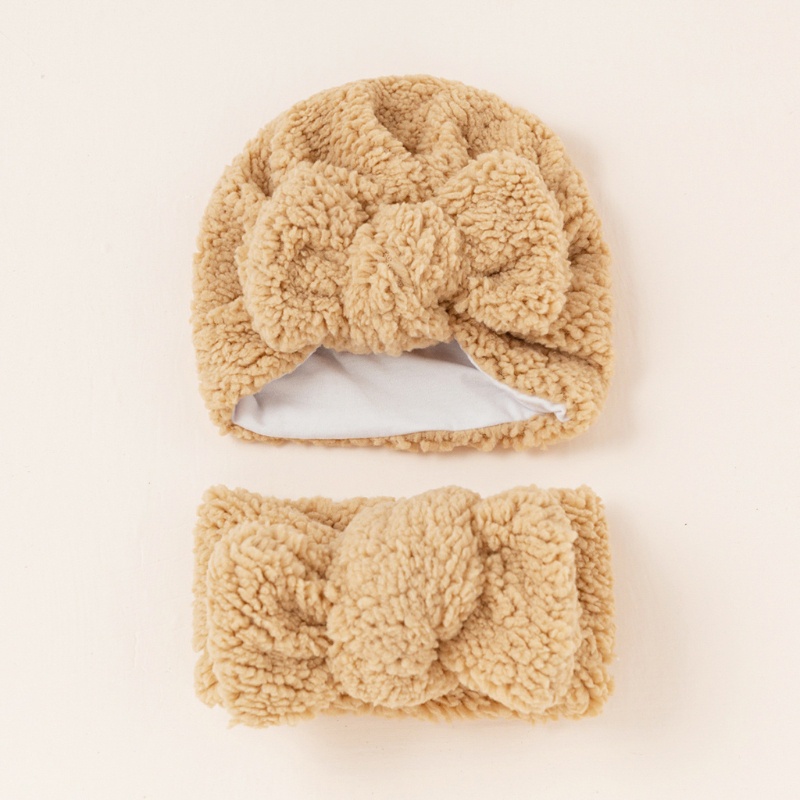 Set 2 Mũ beanie Trùm Đầu Kèm Khăn Choàng Cổ Giữ Ấm Thời Trang Xuân Thu Cho Bé