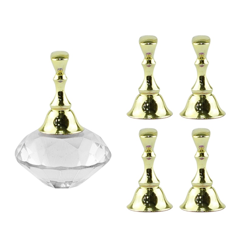 Giá Đỡ Trưng Bày Móng Tay Giả 1 Ngăn Bằng Acrylic + 5 Giá Đỡ