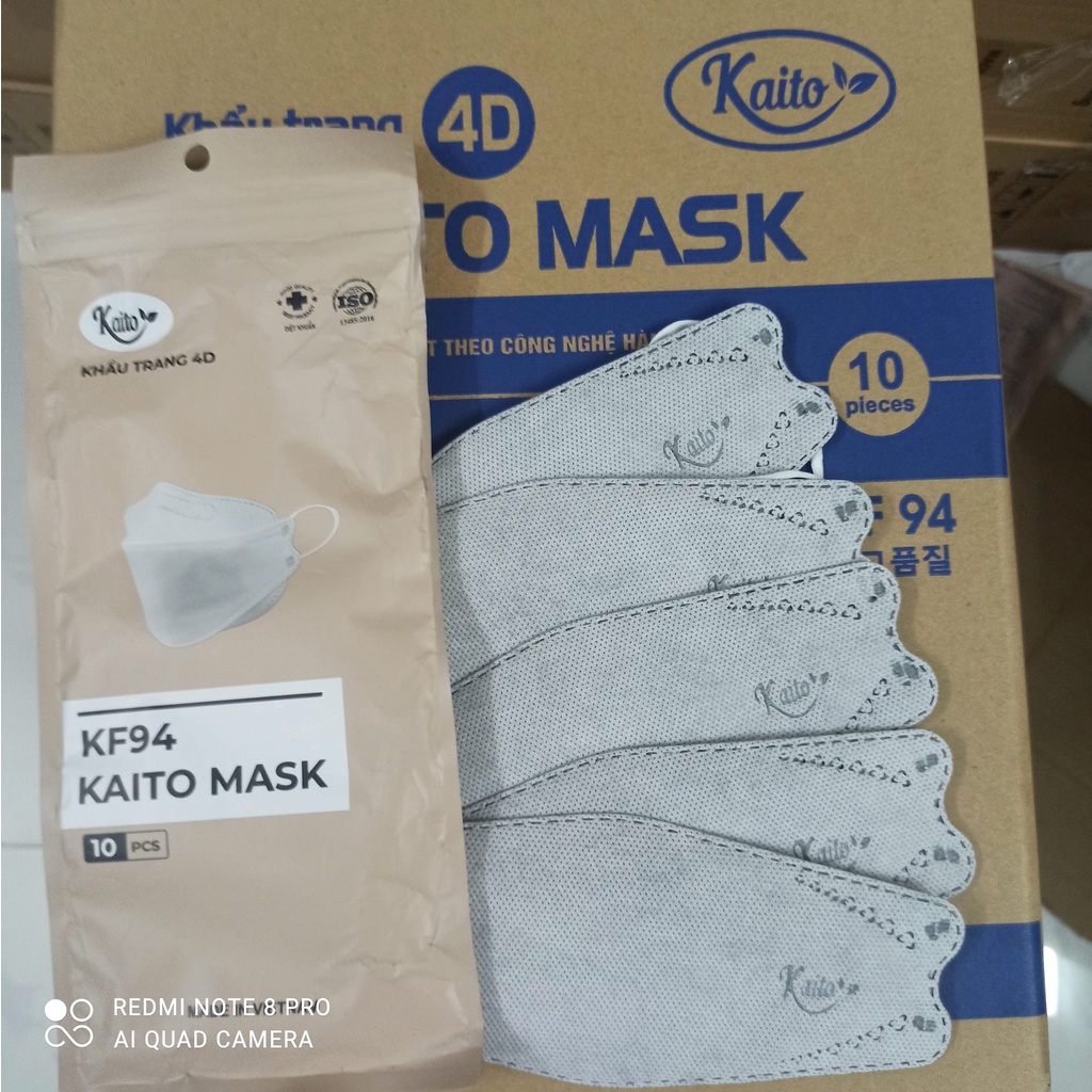 Thùng 300 cái khẩu trang 4 lớp KF94 KAITO MASK 4D chống bụi mịn và kháng khuẩn cao cấp dệt tiêu theo tiêu chuẩn hàn quốc