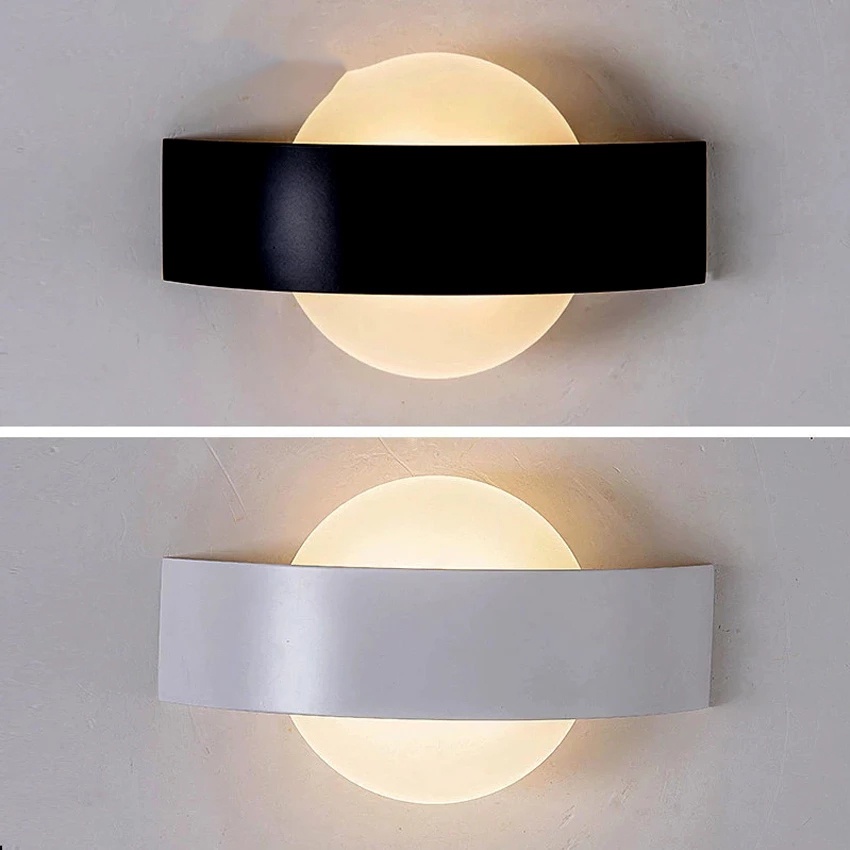 Đèn LED Treo Tường Hình Tròn / Vuông Phong Cách Bắc Âu Độc Đáo Trang Trí Nhà Cửa