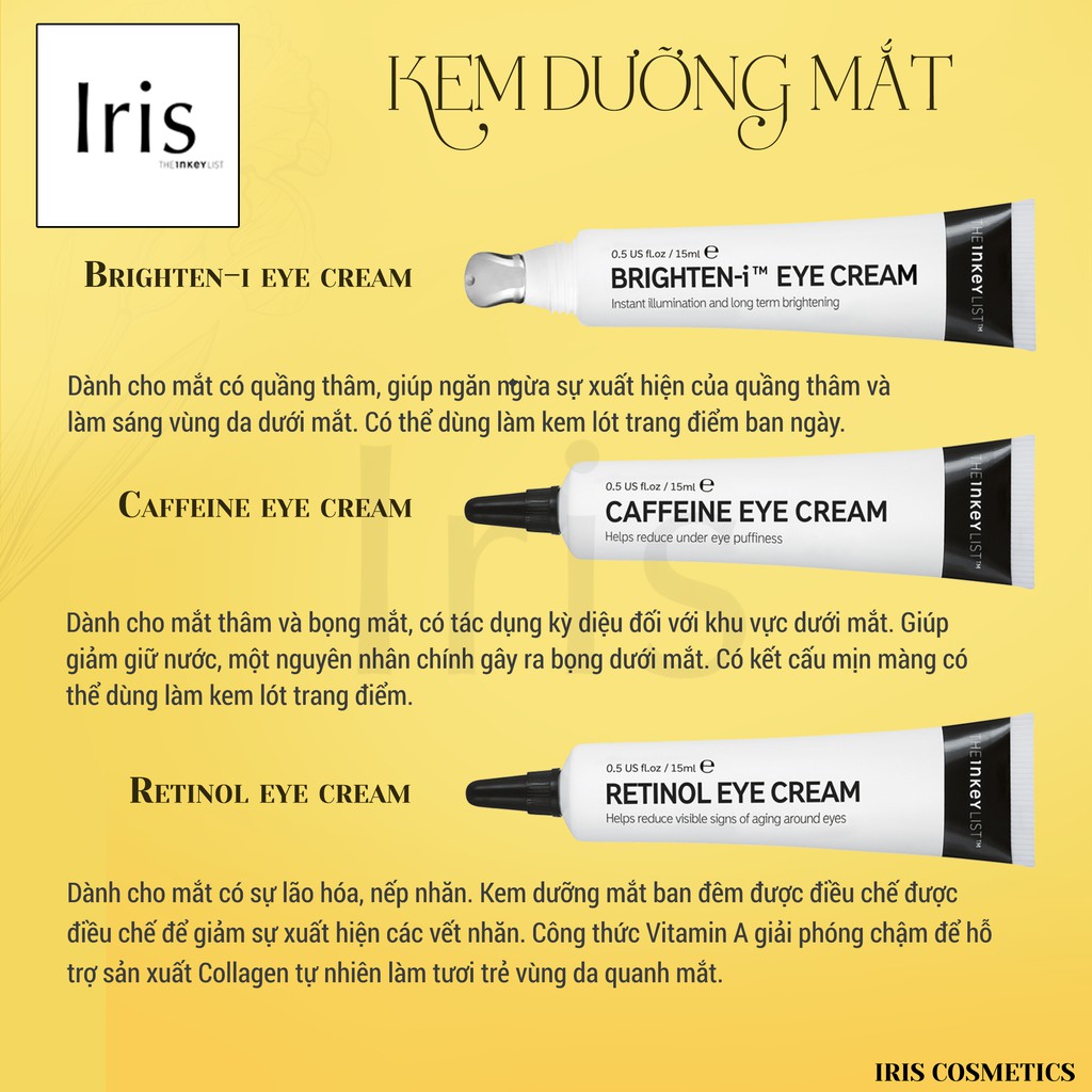 Kem dưỡng mắt Eye Cream 15ml The INKEY List