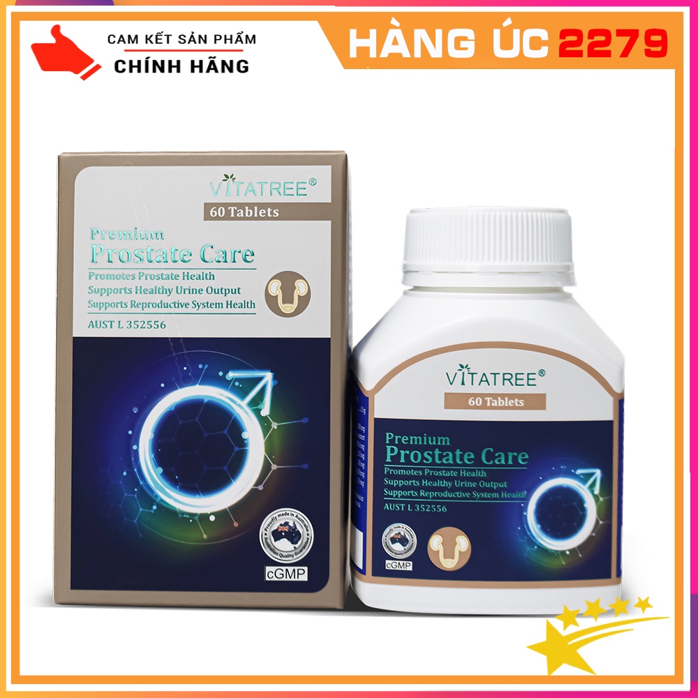 Viên uống Hỗ trợ Tuyến Tiền Liệt nam giới Vitatree Prostate care Hộp 60 Viên Của Úc - Hàng Úc 2279