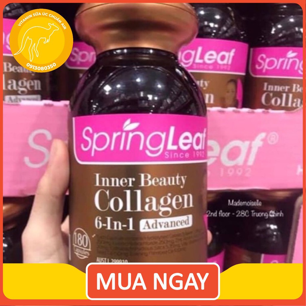 [ CHÍNH HÃNG 100% ] Viên uống Collagen 6in1 Leaf Spring 180 viên