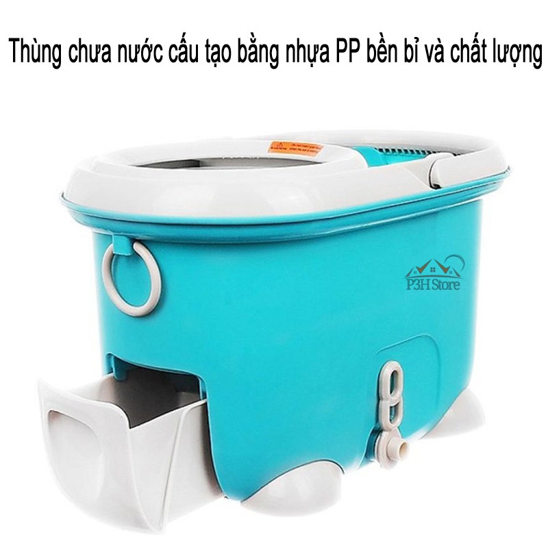 Bộ Lau Nhà 360 Độ Lock&amp;Lock màu xanh dương MOP-Q2-1