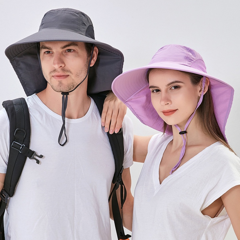 Mũ Chống Nắng Mùa Hè 2022 Bằng Polyester Màu Trơn Thoải Mái Thời Trang Bảo Vệ Cổ