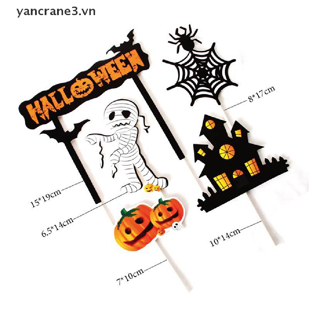 1 Bộ Que Cắm Trang Trí Bánh Kem Phong Cách Halloween 3.vn