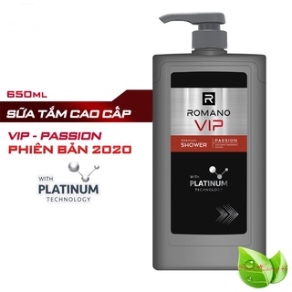 Romano: Sữa Tắm Cao cấp hương nước hoa Romano Vip 650g/chai