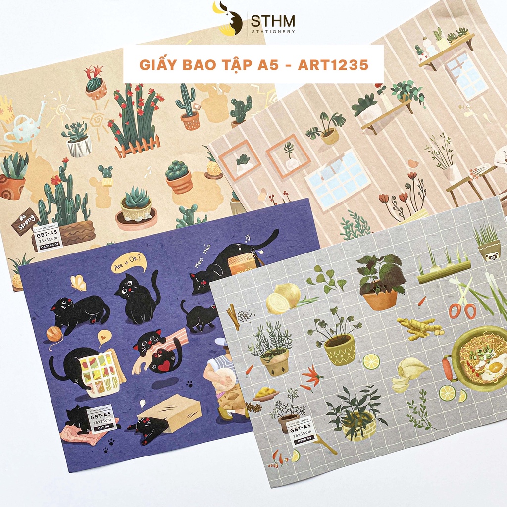 Giấy bao tập A5 - Artwork - STHM stationery