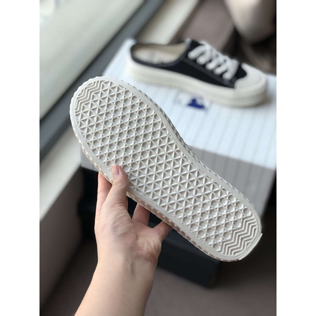 [Giày Hot Trend] Giày Sneaker - Giày Thể Thao Thời Trang Nữ, Sục Đạp Gót nữ Đen Trắng ( Tặng 1 Đôi Tất 30k) | BigBuy360 - bigbuy360.vn