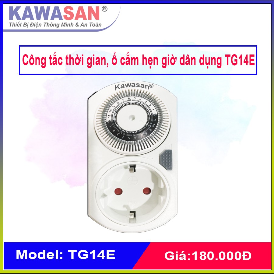 Công Tắc Hẹn Giờ Ổ Cắm Timer Cơ 24h KW-TG14E (Bảo hành 24 tháng)