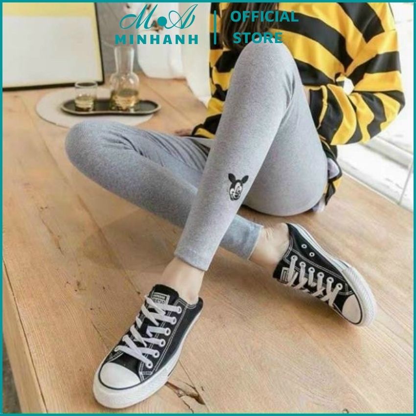 Quần legging len tăm mickey_legging body siêu co giãn-MINHANH.OFFICIAL.STORE