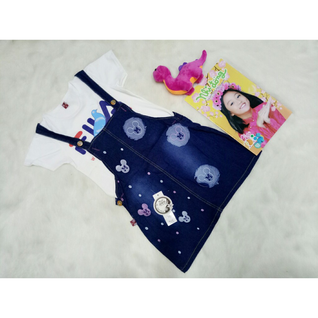 BỘ YẾM VÁY JEAN EM BÉ (SIZE ĐẠI )