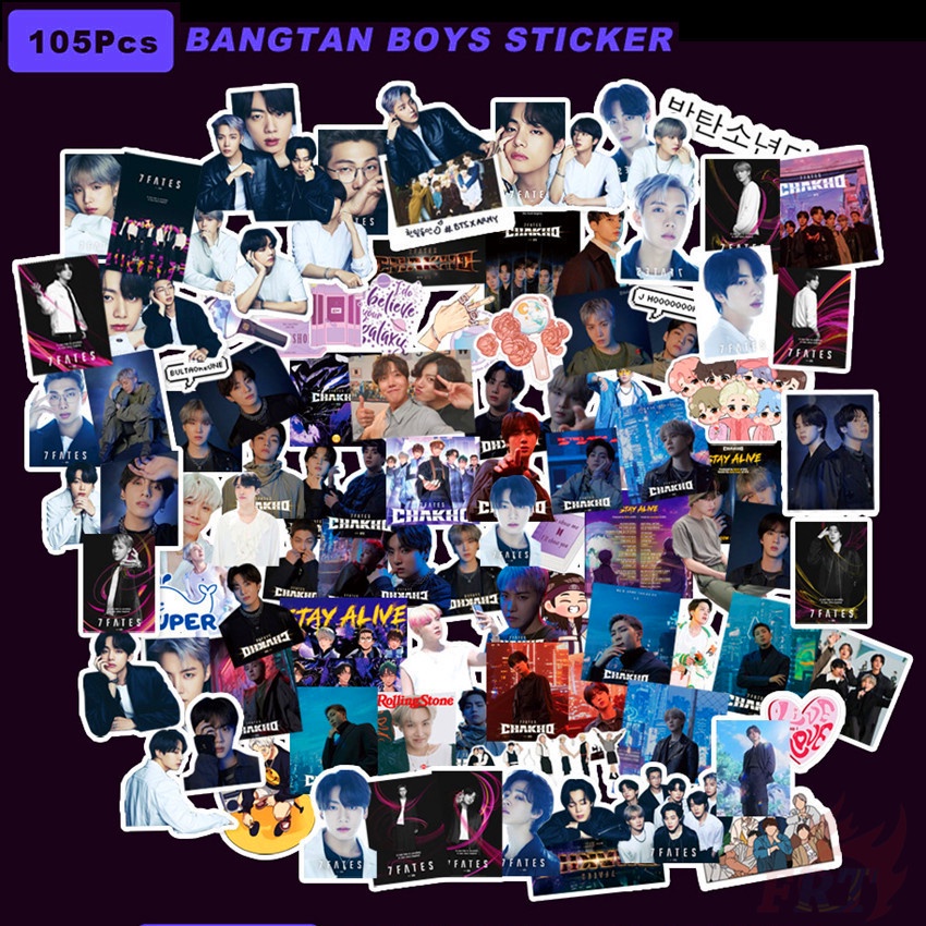 ❉ 7fates: Nhãn Dánchakho ❉ Bộ 105 Sticker Họa Tiết Superstar Thời Trang Dùng Để Trang Trí