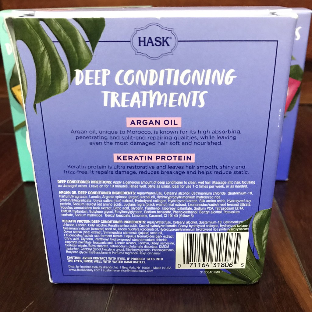 Kem Ủ Tóc Hấp Xả Phục Hồi Tóc Hư Tổn Hask Argan Oil Keratin Deep Conditioning Treatments