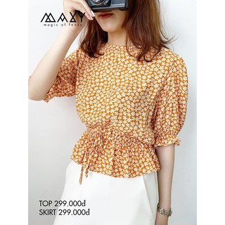 ÁO - ORANGE FLORAL TOP