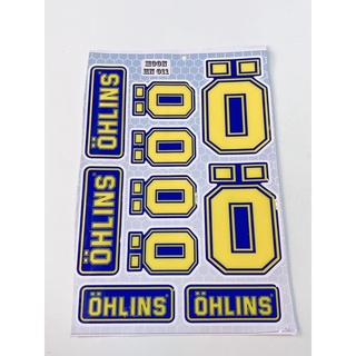 Bộ tem nổi dán xe 1miếng bự a4 hình Ohlins, tem cao cấp chống thấm nước, không bay màu