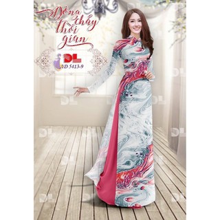 [HÀNG MỚI VỀ] Vải áo dài cao cấp in họa tiết 3D xinh xắn hình thật