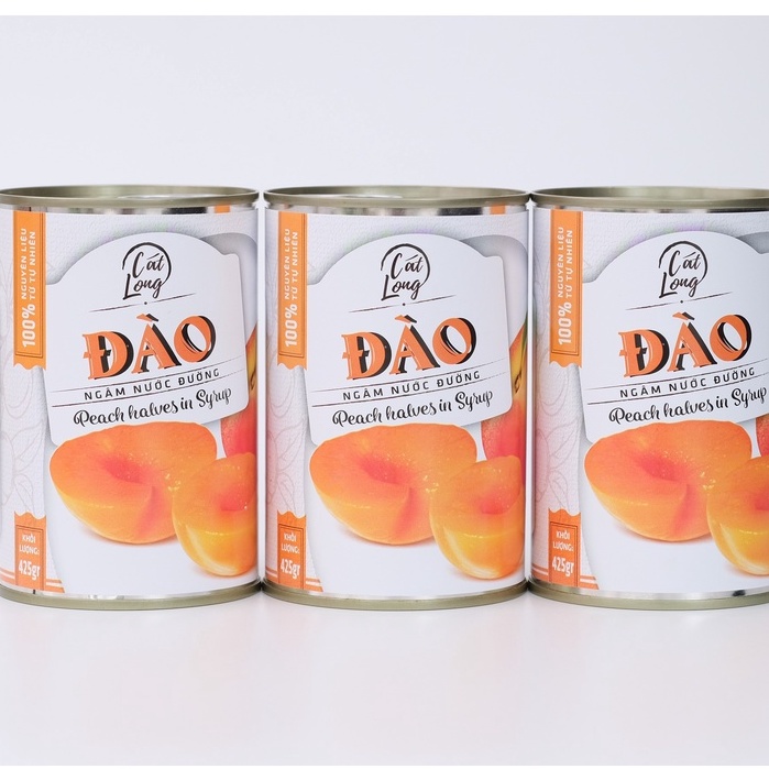 Đào ngâm nước đường Asiahome 425g và 565g