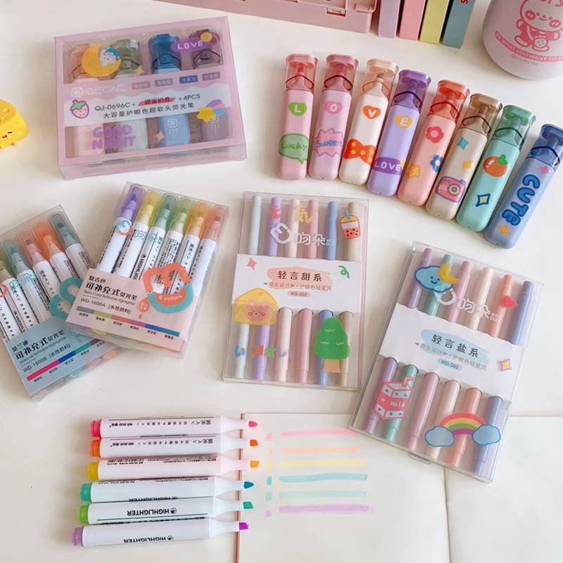 Set 6 Bút Highlight DIY Dành Cho Học Sinh/Văn Phòng