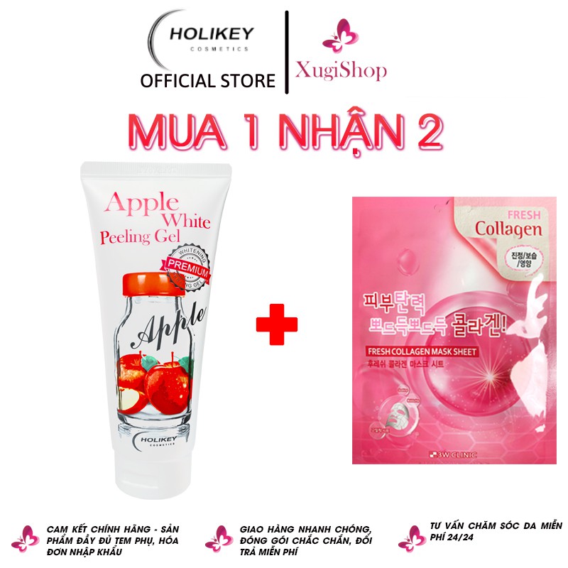 Gel tẩy tế bào chết táo đỏ làm trắng - chống nhăn Holikey Apple White Peeling Gel 100ml