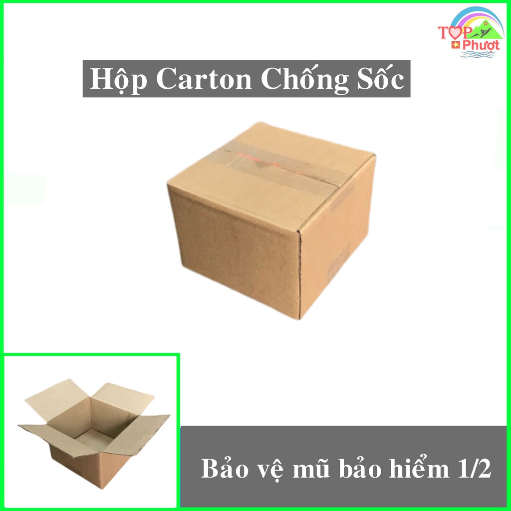 Hộp Carton bảo vệ mũ bảo hiểm - Thùng Carton tặng kèm cho nón bảo hiểm nửa đầu