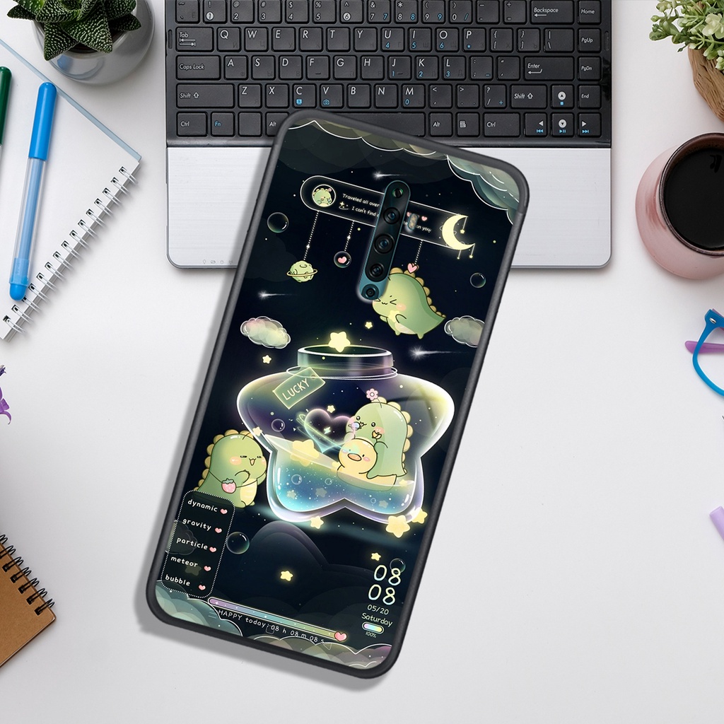 Ốp Lưng OPPO K3 - REALME X - RENO - RENO 2 - RENO 2F  , In Hình Khủng Long Đáng Yêu.