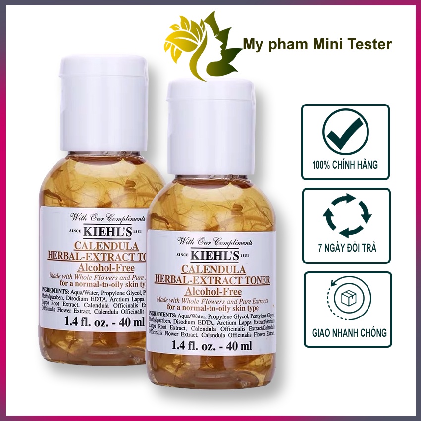 Toner hoa cúc Kiehl's Calendula Herbal Extract alcohol free toner mini 40ml