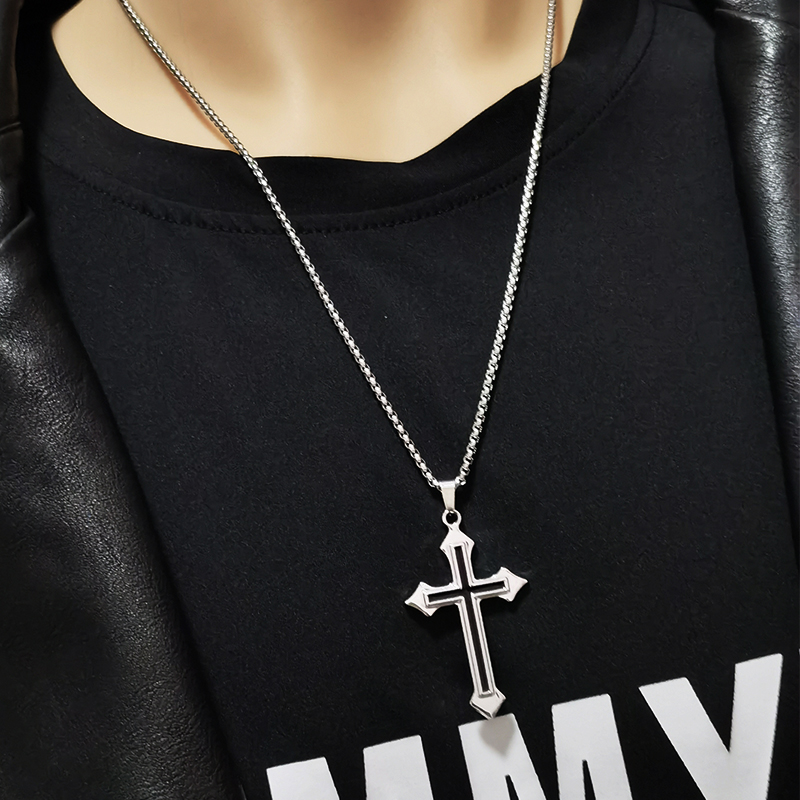 Dây chuyền mặt hình thánh giá thời trang hip hop cá tính