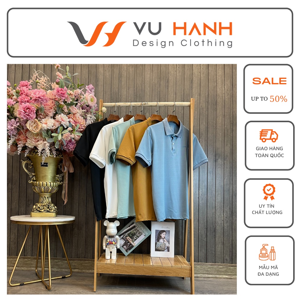 Áo nam Polo xuông phối cổ, áo phông nam | Shop Vũ Hạnh