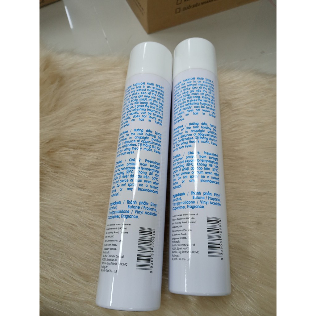 Keo xịt tóc GLORIN trắng Mỹ loại 1 420ml  tạo kiểu tóc đẹp, định hình tóc trong nhiều giờ ,tạo độ phồng mượt