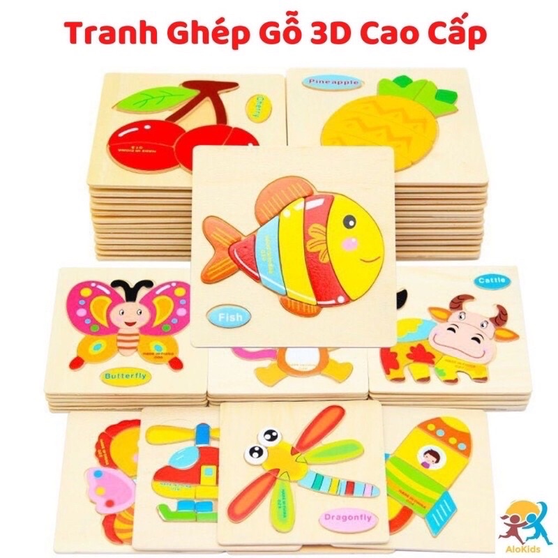 Bảng ghép hình đơn giản gỗ nổi Xinh Xắn cho bé 18 tháng