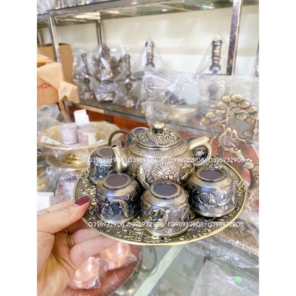 Bộ ấm con cá 6 chén bộ uống trà hàng ngày phong thủy