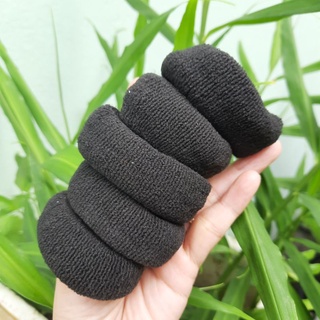 Túi 5 thun cột tóc màu đen giản nhiều (bản 2.5-3cm)