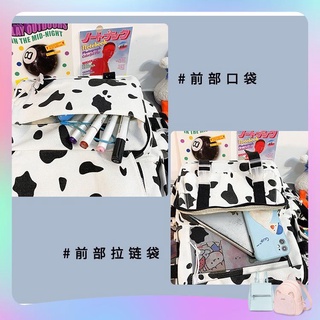 Balo ulzzang bò sữa phối lưới