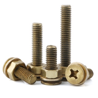 Bộ Ốc Vít Đầu Dẹt Bằng Đồng M3M4M5M6 Chuyên Dụng